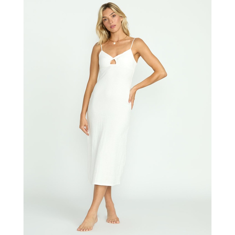 Billabong Crystal Clear Midi Dress-Salt Crystal