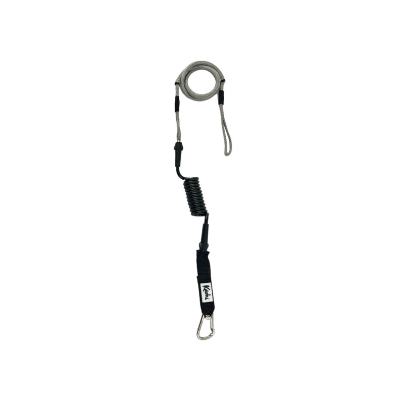 Kaohi Inviz Hybrid Leash w/ Carabiner-Black-7mm