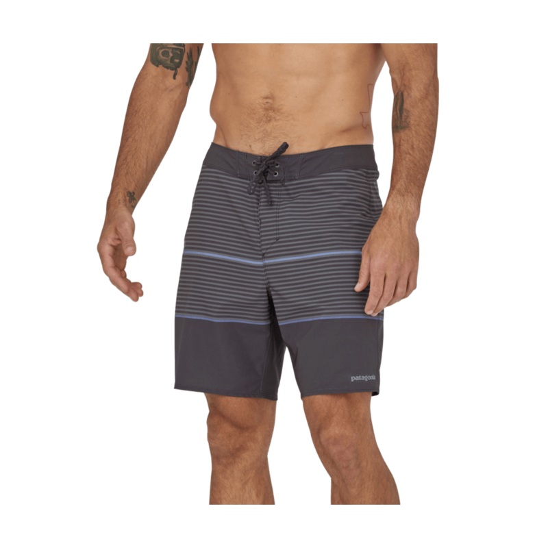 Patagonia Hydropeak 18 in Boardshorts-Olivas Stripe: Ink Black