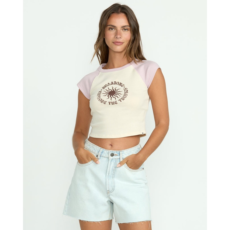 Billabong Paradise Raglan Tee-Haze