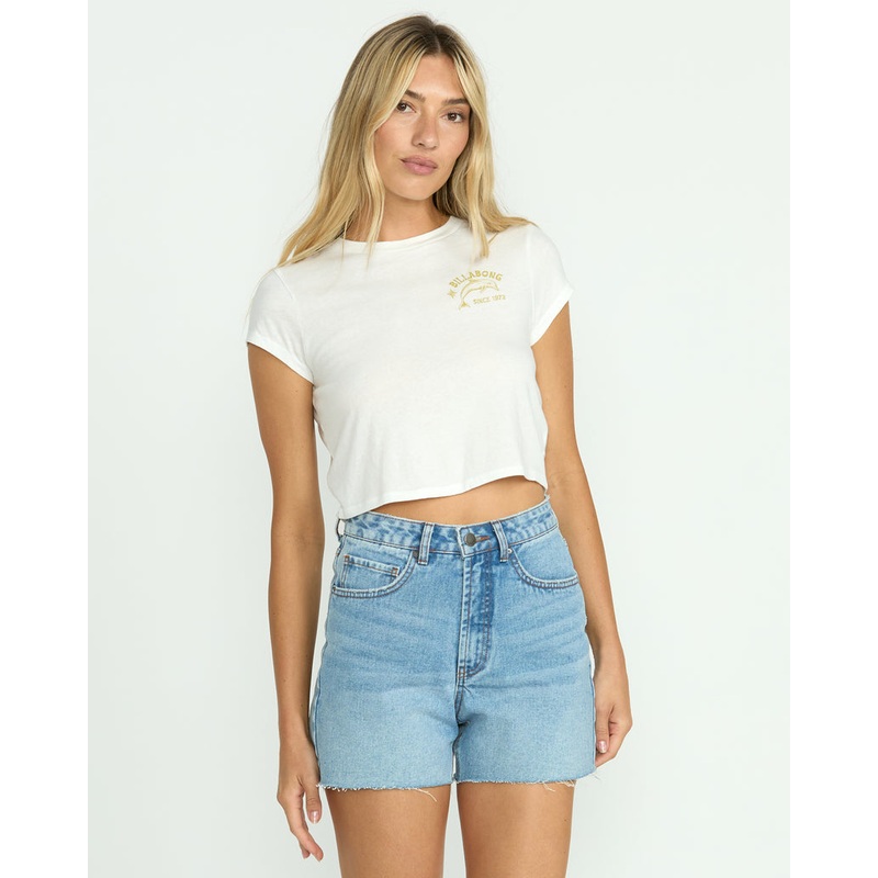 Billabong Sunshine Surf Babes Tee-Salt Crystal