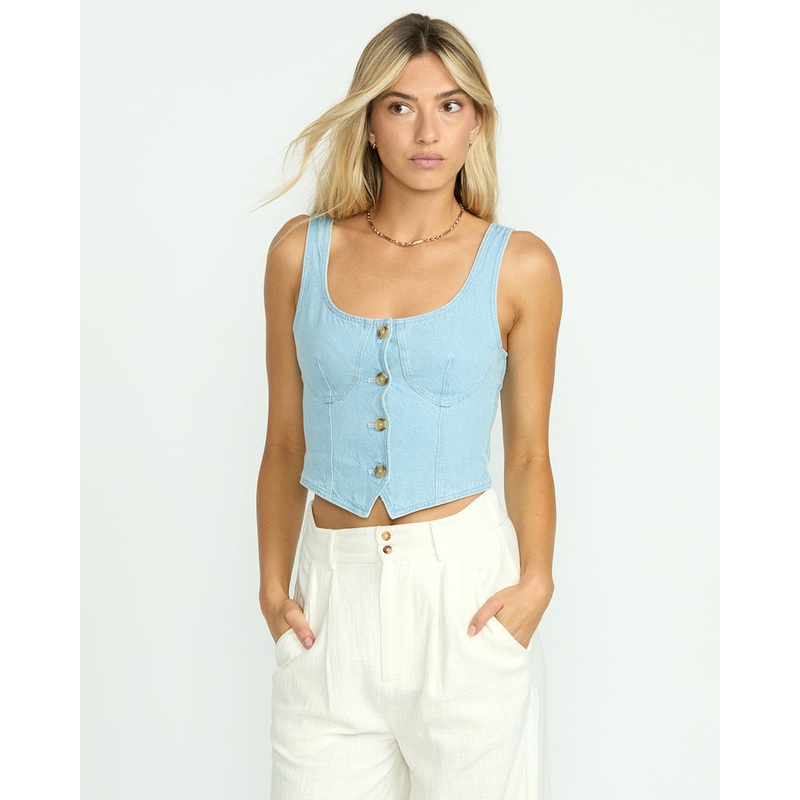 Billabong Sunwashed Tank-Salt Blue