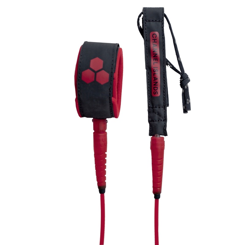 Channel Islands Round Comp Leash-Blood Red-6′ x 3/16″