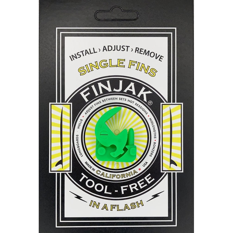Finjak Tool Free Fin Clamp-Green Flash