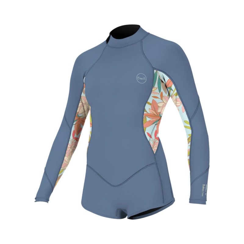 O’Neill Girl’s Bahia 2/1mm BZ L/S Springsuit-Infinity/Dahlia/Infinity