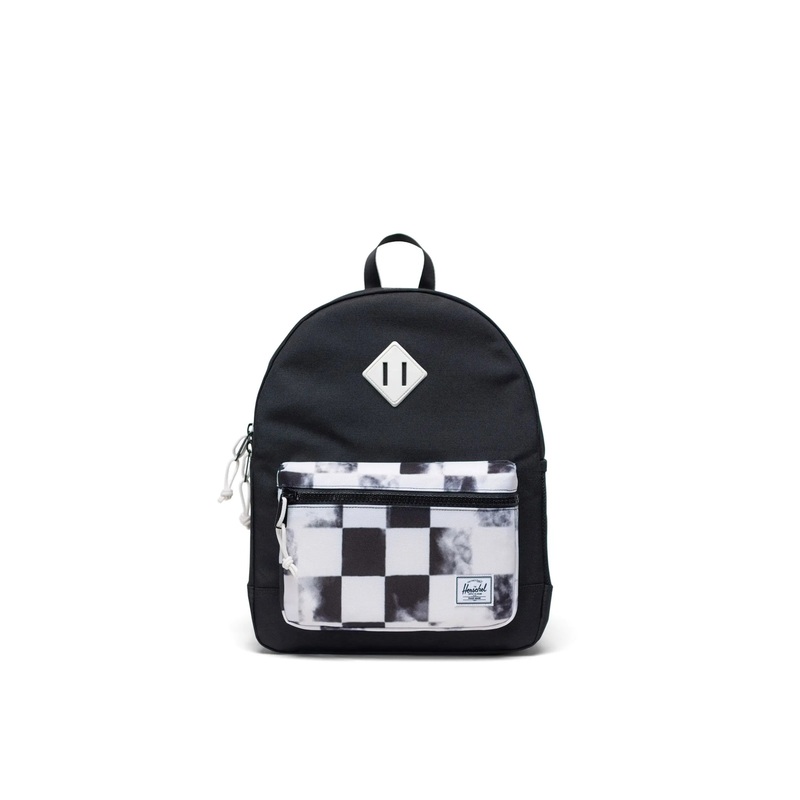 Herschel Heritage Youth Backpack-Black Distressed Checker