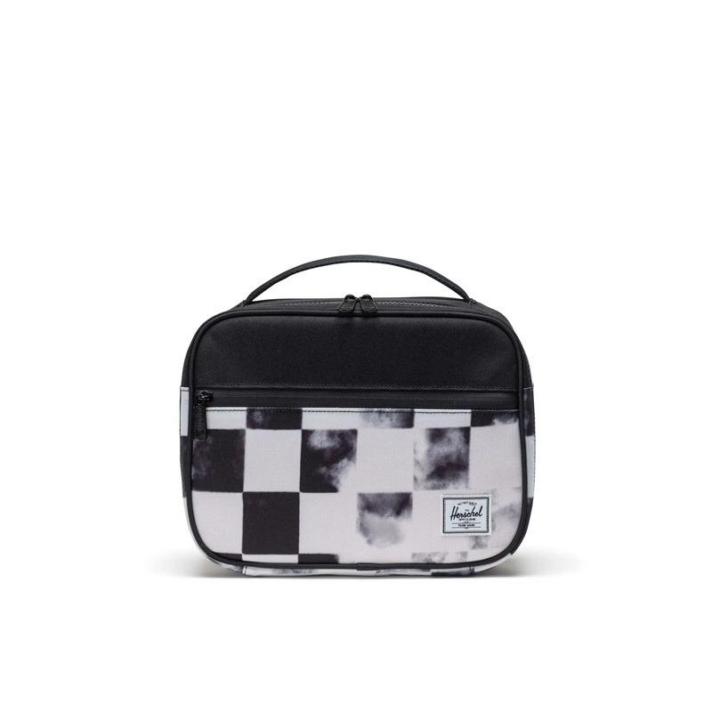 Herschel Little Pop Quiz Lunchbox-Black Distressed Checker
