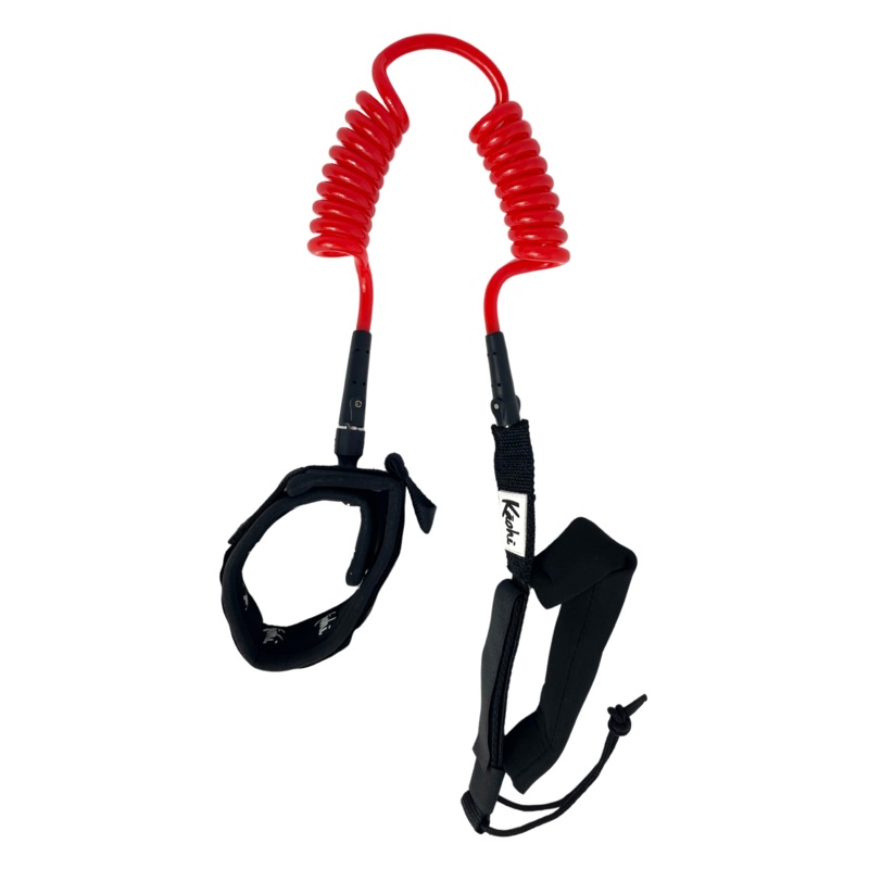 Kaohi Double Coil Calf Leash-Red-6′ x 8mm