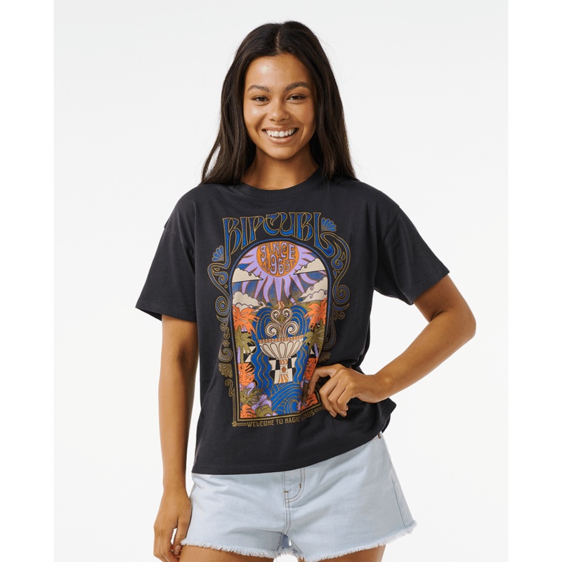 Rip Curl Alchemy Relaxed Tee-Washed Black