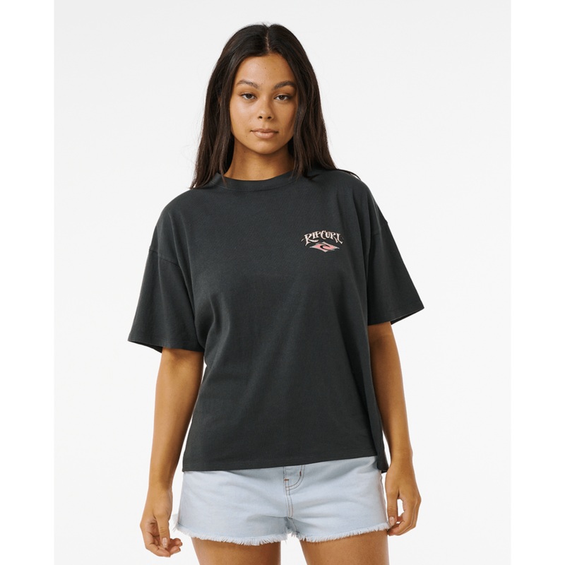 Rip Curl Re-Issue Heritage Tee-Washed Black
