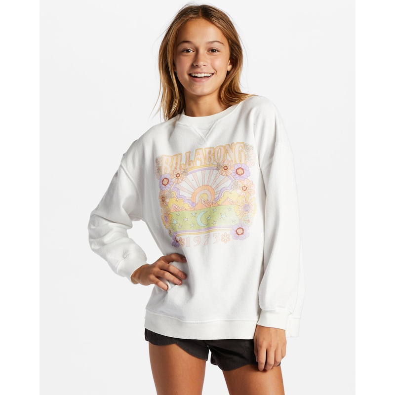 Billabong Making Waves Sweatshirt-Salt Crystal 1
