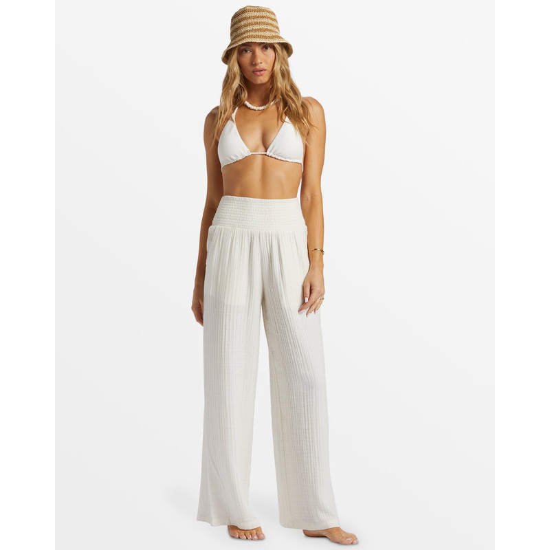 Billabong New Waves Gauze Pants-Salt Crystal