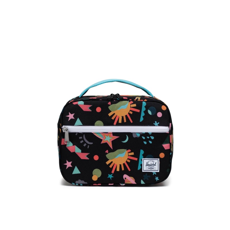 Herschel Pop Quiz Lunch Box Little Lunchbox-Scrapbook Black