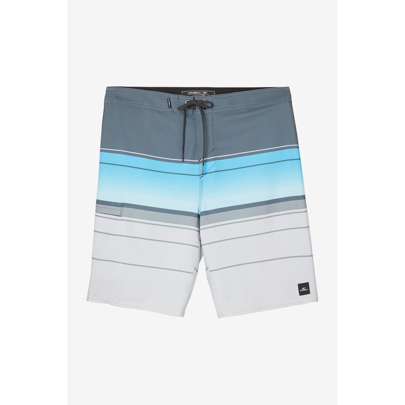 O’Neill Boys’ Hyperfreak Heat Stripe 17 Boardshorts-Grey