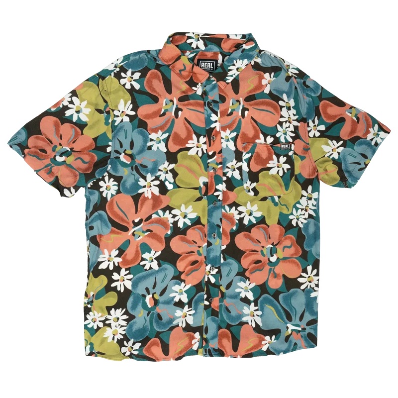 REAL Jabanero S/S Woven Shirt-Brown