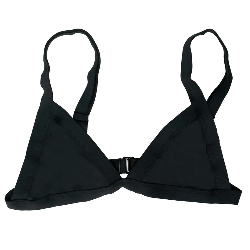 REAL Strapped Bikini Top-Black