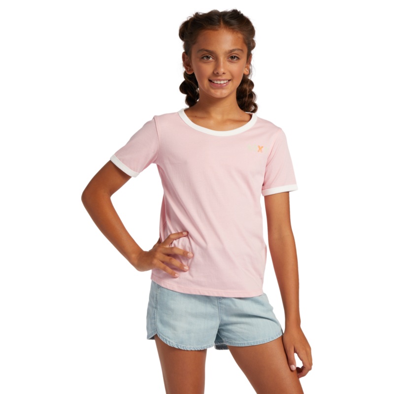 Roxy Cottonflower Tee-Candy Pink