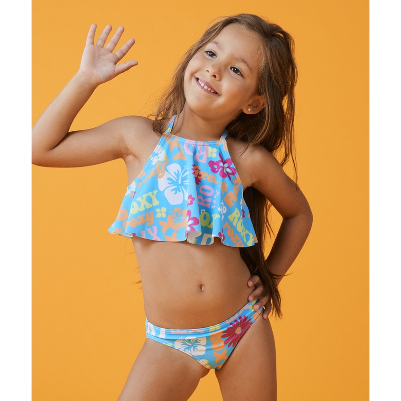 Roxy Flower Vintage Power Flutter Bikini-Bachelor Button