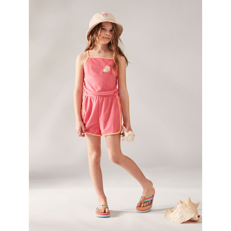 Roxy Glitter In The Air Romper-Sun Kissed Coral