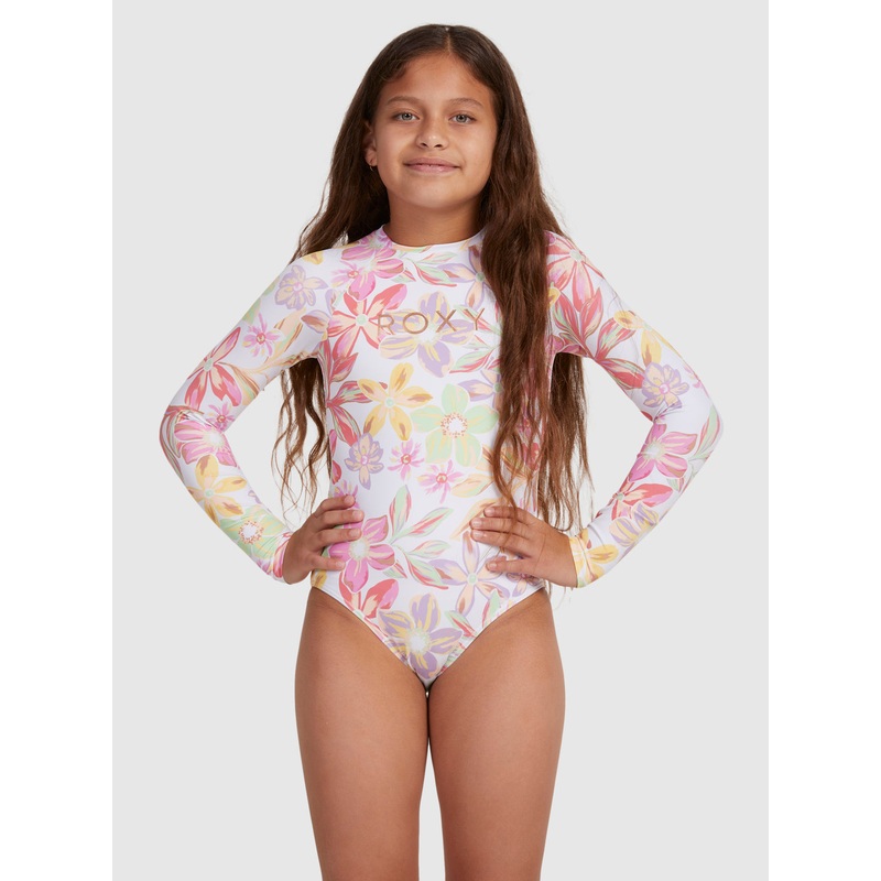 Roxy Tropical Time L/S One Piece-Bright White