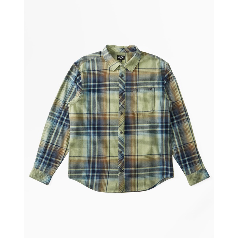 Billabong Coastline Flannel L/S Shirt-Light Sage