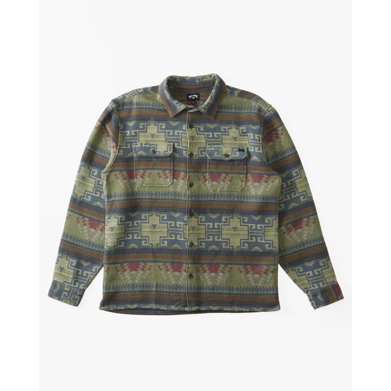 Billabong Offshore Jacquard Flannel L/S Shirt-Sage