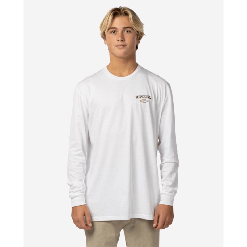 Rip Curl Shred Till Dead L/S Tee-White