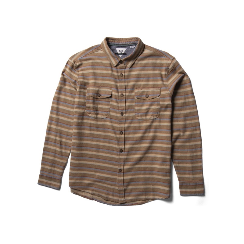 Vissla Central Coast Eco Flannel L/S Shirt-Kangaroo