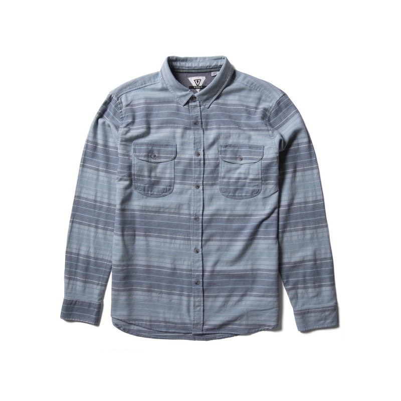Vissla Central Coast Eco Flannel L/S Shirt-Light Slate
