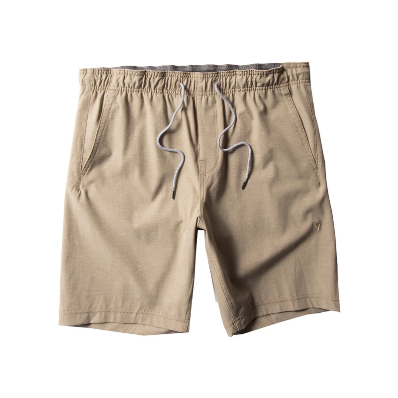 Vissla Hemp No See Ums Eco 18″ Elastic Shorts-Khaki