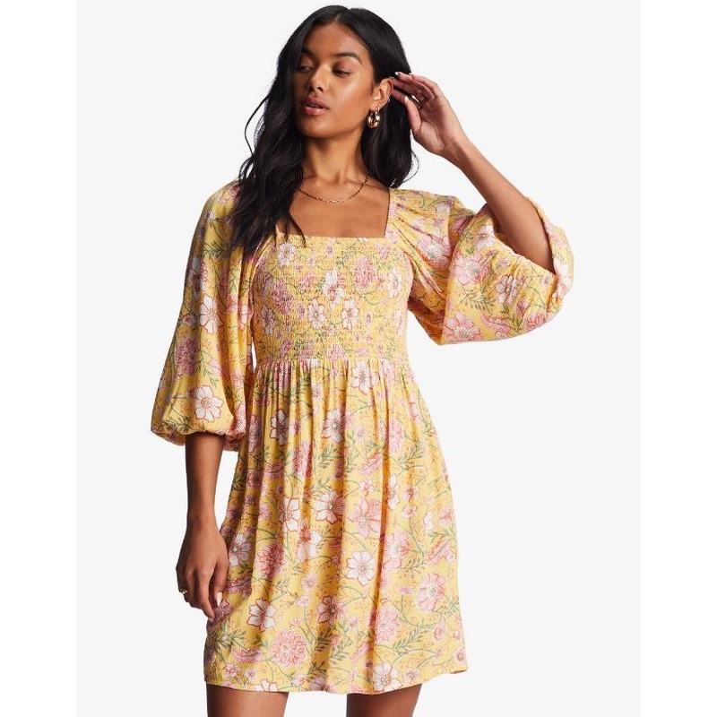 Billabong Paradise Days Dress-Golden Peach