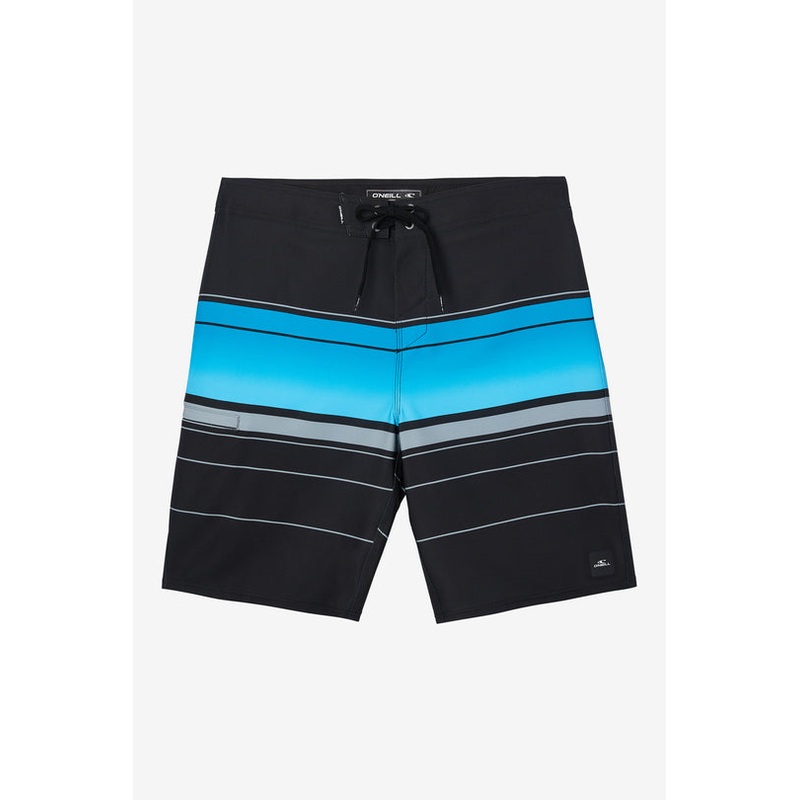 O’Neill Hyperfreak Heat Stripe 21 Boardshorts-Black