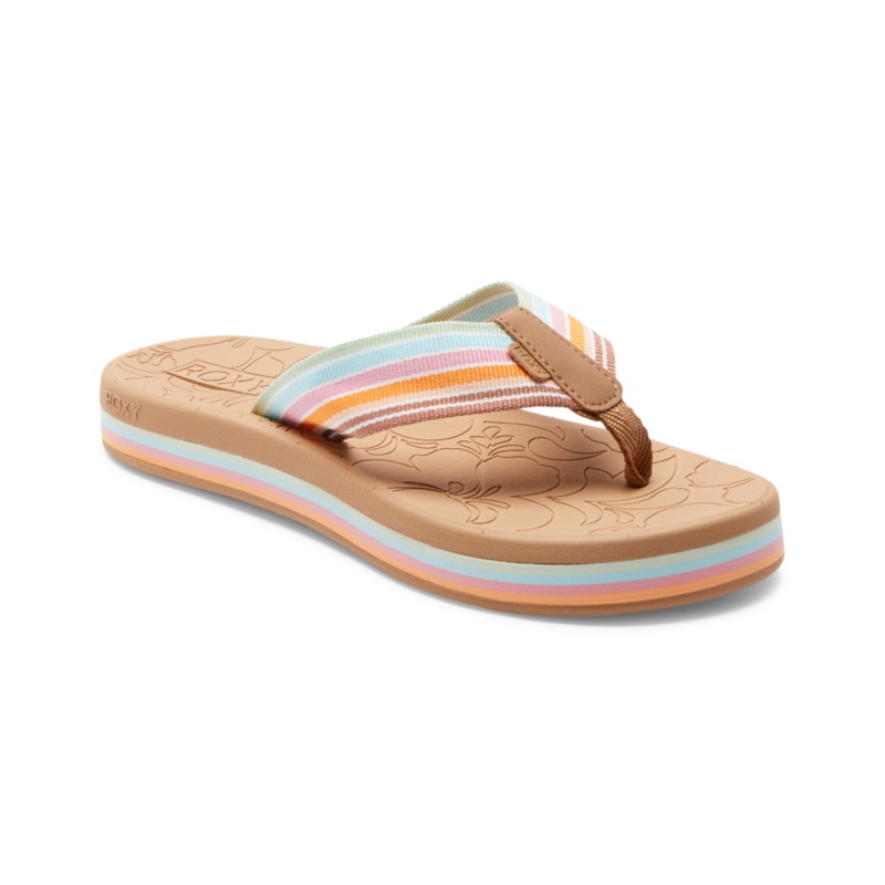 Roxy Colbee Hi Sandal-White/Orange/Pink