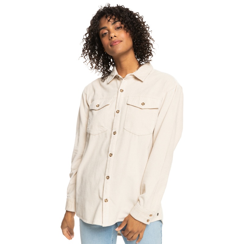 Roxy Let It Go Cord L/S Shirt-Tapioca