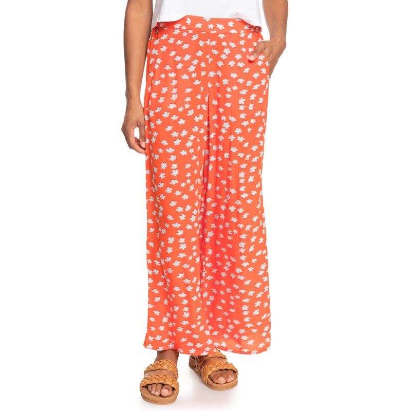 Roxy Midnight New Avenue Pants-Tiger Lily Flower Rain