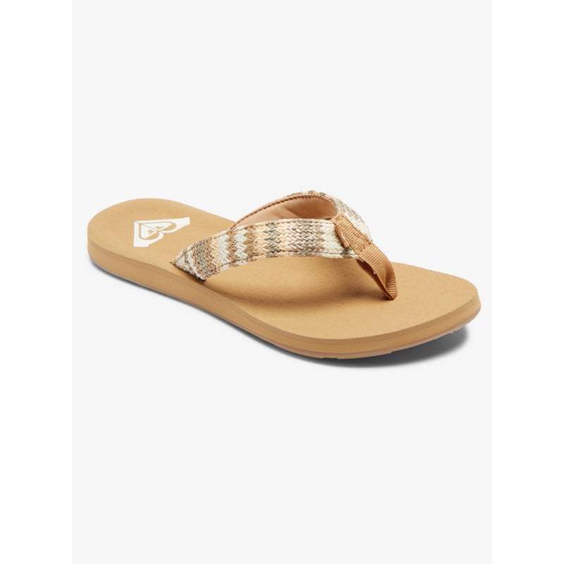 Roxy Porto Raffia Sandal-Fall Leaf Multi