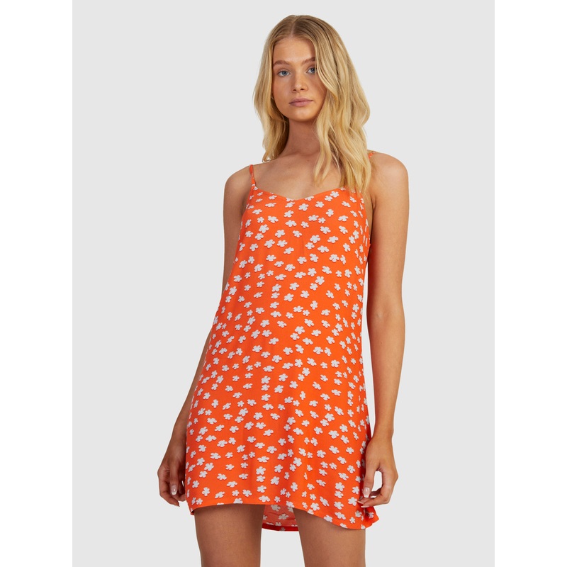 Roxy Shine A Light Dress-Tiger Lily Flower Rain