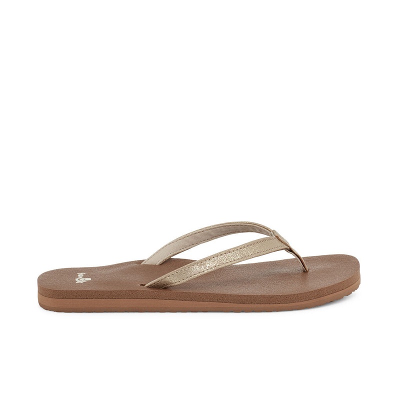 Sanuk Yoga Joy Shimmer Metallic Sandal-Champagne