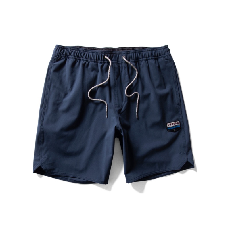 Vissla Solid Sets 17.5″ Ecolastic Boardshorts-Midnight