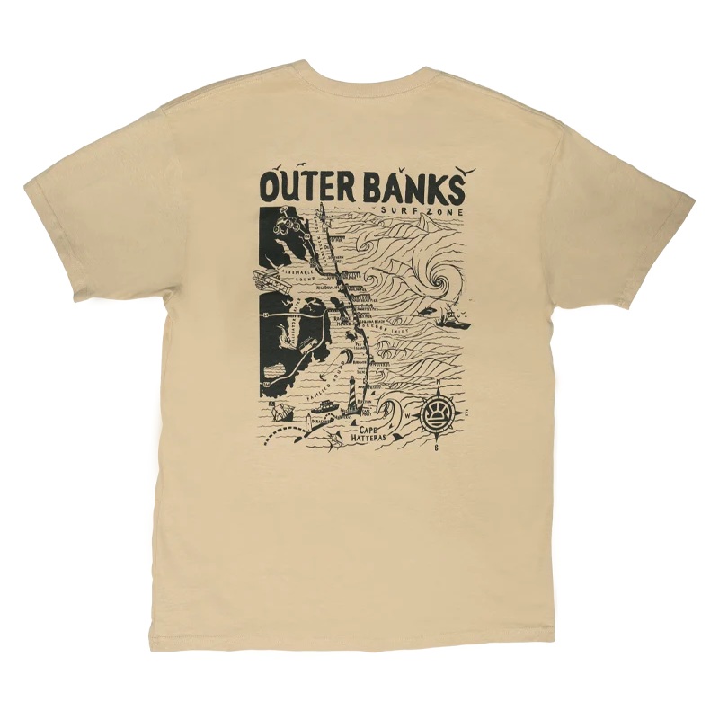 REAL Outer Banks Map Tee-Sand