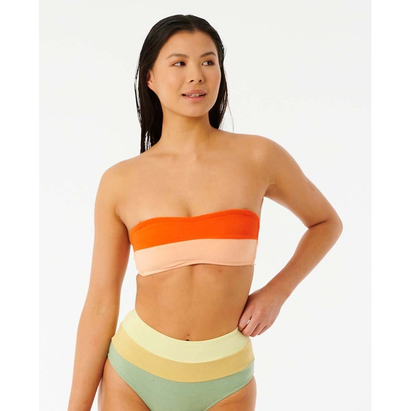 Rip Curl Surf Revival Bandeau Top-Hot Orange