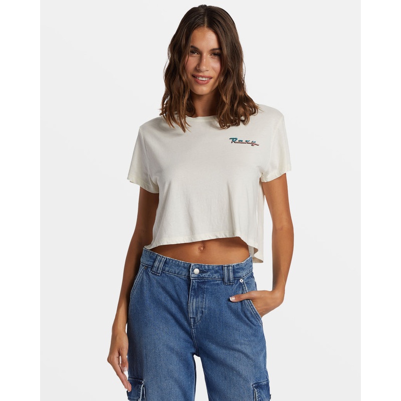 Roxy Baja Cali Tee-Egret