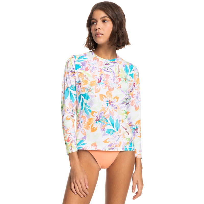 Roxy Sea Skippin PT L/S Rashguard-Snow White