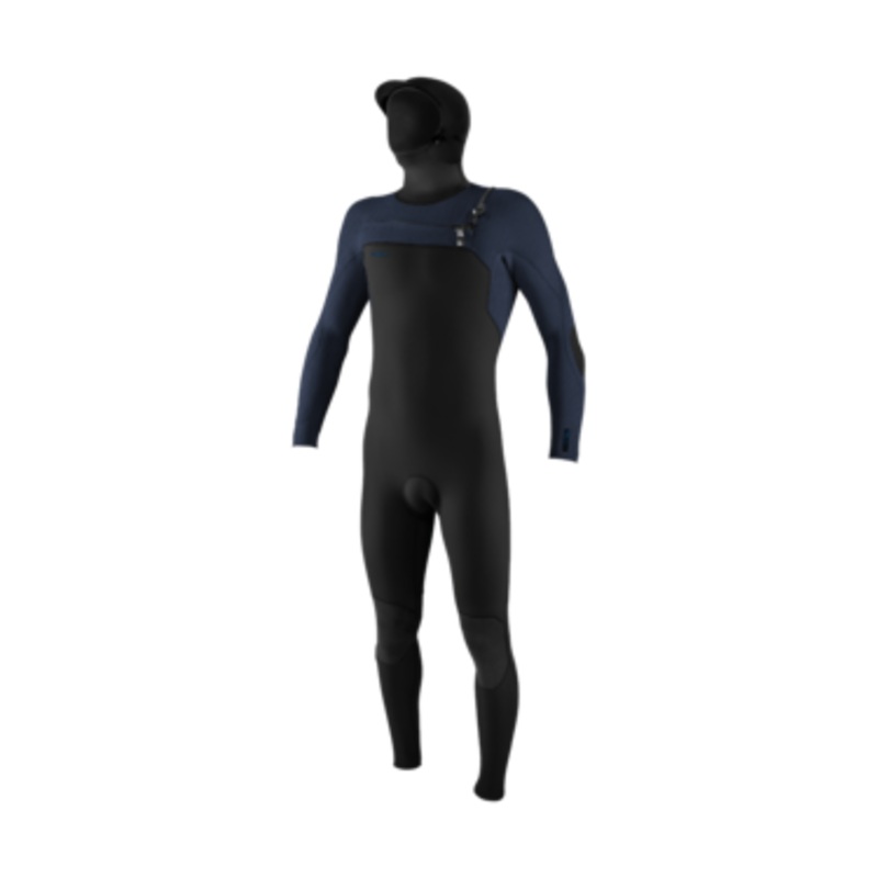 O’Neill Youth Hyperfreak 5.5/4+ CZ Hooded Wetsuit-Blk/Nvy