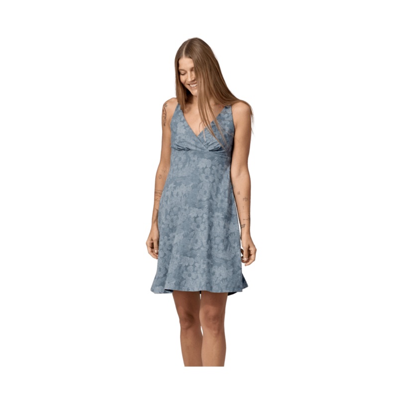 Patagonia Amber Dawn Dress-Channeling Spring: Light Plume Grey