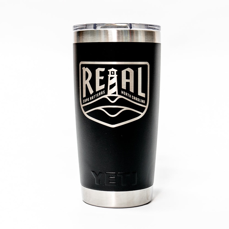 REAL x YETI Rambler 20 oz Tumbler w/MS Lid-Black