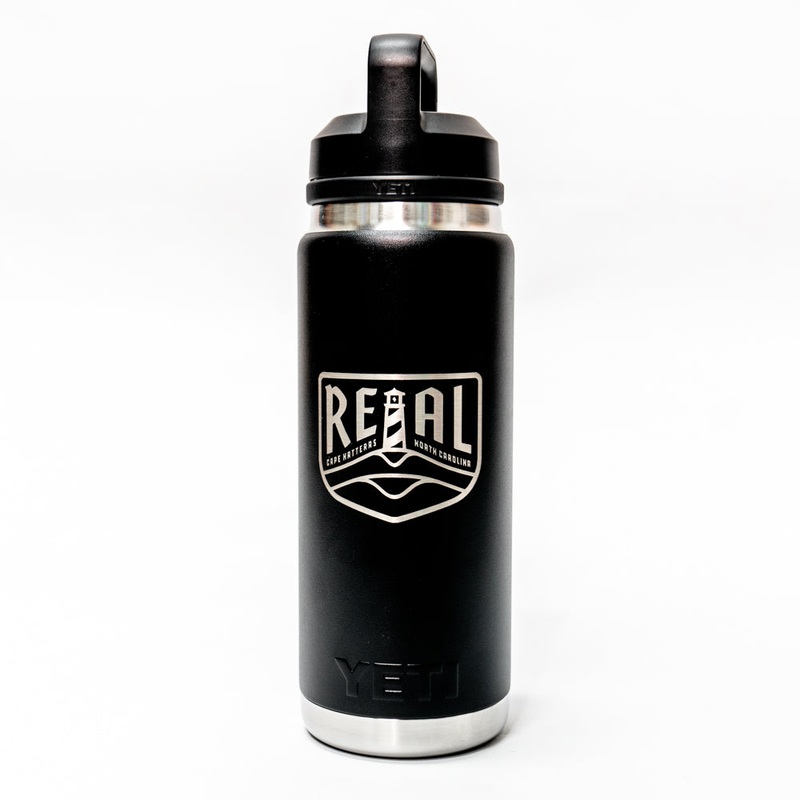 REAL x YETI Rambler 26 oz Bottle w/Chug Cap-Black