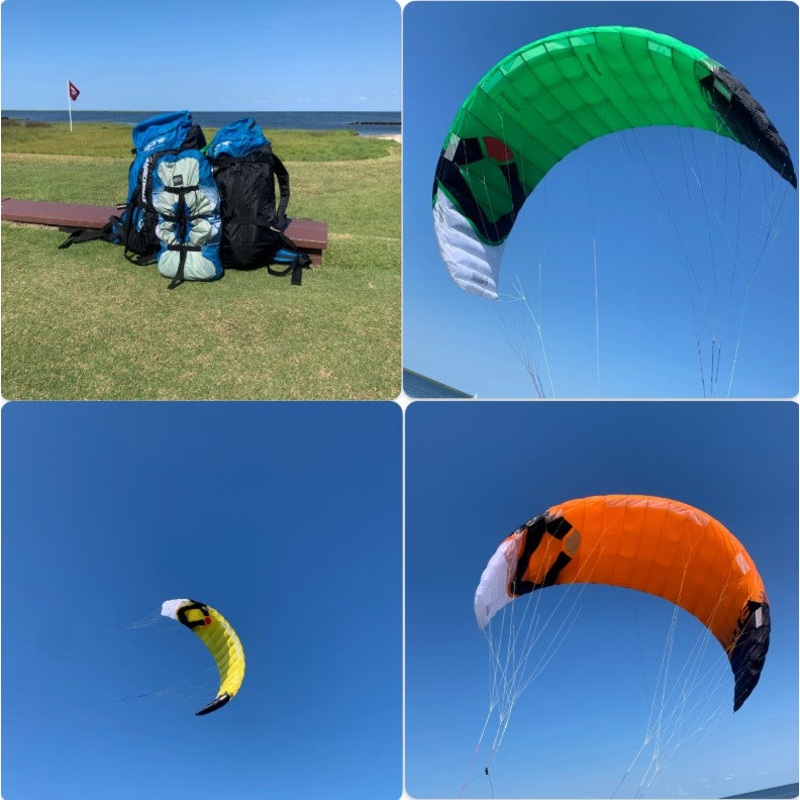 USED SET of Ozone Blizzard V1 Kites-7m/9m/11m w/2 Bars