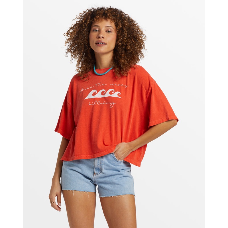 Billabong Hot Fun Tee-Sunset Red