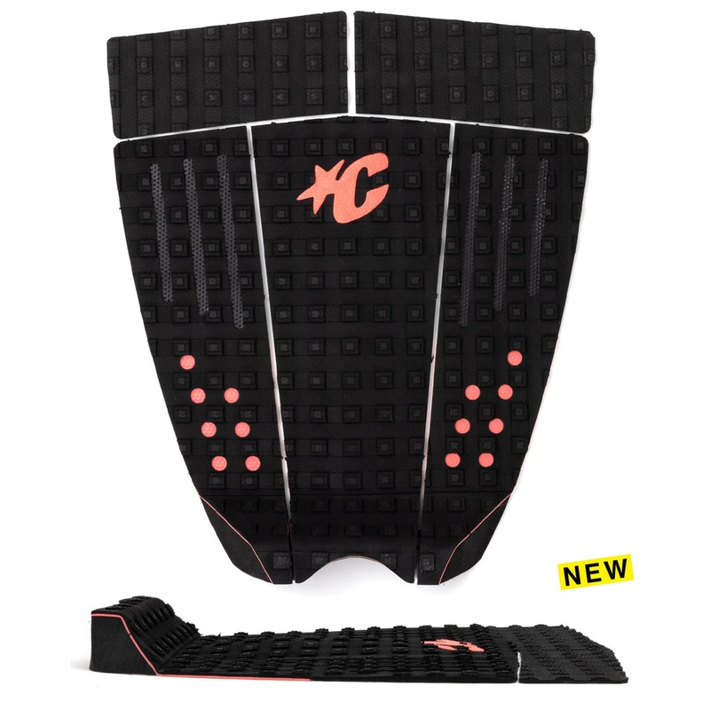 Creatures Ethan Ewing Eco Pin Tail Traction Pad-Black Fluro Red